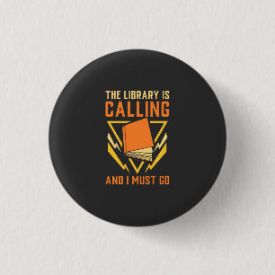 Badge Rond 2,50 Cm Livre Nerd - La Bibliothèque Appelle