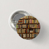 Badge Rond 2,50 Cm Livres dans la bibliothèque (Devant & derrière)