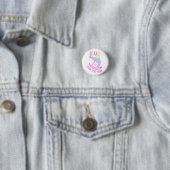 Badge Rond 2,50 Cm Llama arc-en-ciel (En situation)