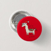 Badge Rond 2,50 Cm Llama Cute Drôle Noël Vacances (Devant & derrière)