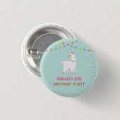 Badge Rond 2,50 Cm Llama fête d'anniversaire (Devant & derrière)