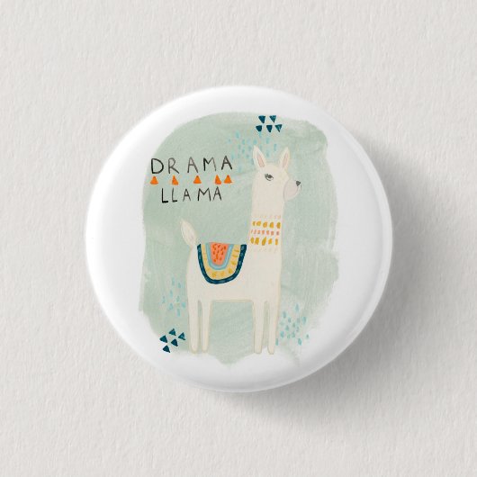 Badge Rond 2,50 Cm Llama Squad - Drama Llama (Devant)