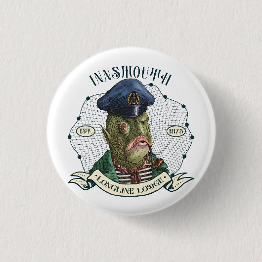 Badge Rond 2,50 Cm Lodge Longueur Innsmouth — Le Capitaine (Devant)