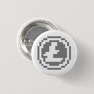 Badge Rond 2,50 Cm Logo 8 bits de Litecoin LTC Bouton