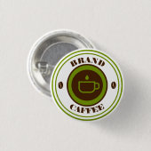 Badge Rond 2,50 Cm logo café de nom personnalisé (Devant & derrière)