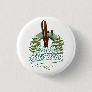 Badge Rond 2,50 Cm Logo de Black Mountain New Hampshire Ski.