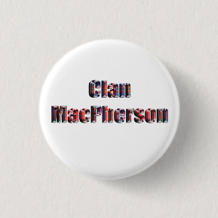 Badge Rond 2,50 Cm Logo de Clan MacPherson Tartan,