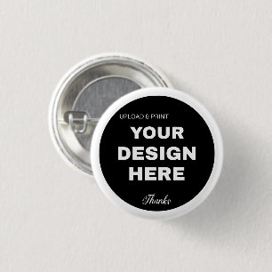 Badge Rond 2,50 Cm Logo de code QR noir élégant, minimaliste et épuré