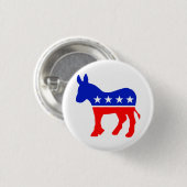 Badge Rond 2,50 Cm Logo de Democrat Donkey (Devant & derrière)