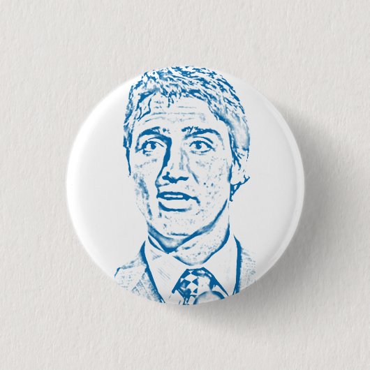 Badge Rond 2,50 Cm Logo de Justin Trudeau (Devant)