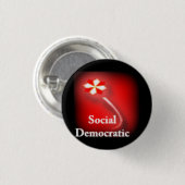 Badge Rond 2,50 Cm Logo de parti social-démocrate (Devant & derrière)