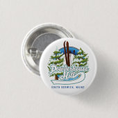 Badge Rond 2,50 Cm logo de powderhouse hill south berwick maine (Devant & derrière)