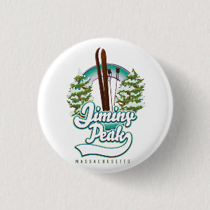 Badge Rond 2,50 Cm logo de ski jiminy pic massachusetts