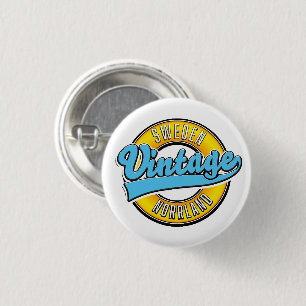 Badge Rond 2,50 Cm Logo de style vintage Norrland Suède