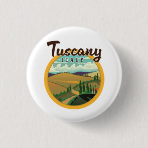 Badge Rond 2,50 Cm Logo de voyage en Toscane