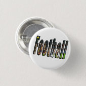 Badge Rond 2,50 Cm Logo Dimensional Football, (Devant & derrière)