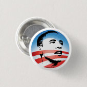 Badge Rond 2,50 Cm Logo d'Obama - simple (Devant & derrière)