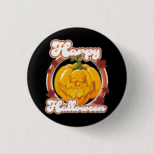 Badge Rond 2,50 Cm Logo Happy Halloween (Devant)