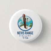 Badge Rond 2,50 Cm logo Nevis Range scotland Ski (Devant)
