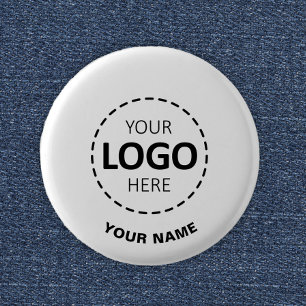 Badge Rond 2,50 Cm Logo personnalisé, Texte personnalisé, Bouton Empl