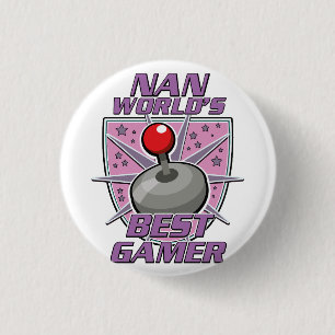 Badge Rond 2,50 Cm Logo rétro du meilleur joueur de Nan World