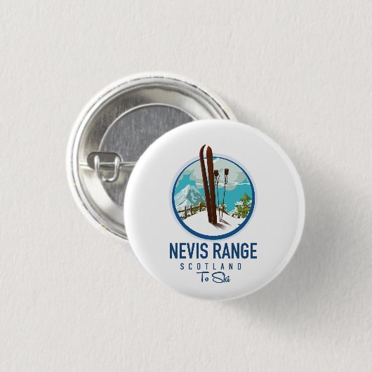 Badge Rond 2,50 Cm logo ski Nevis Range Écosse (Devant & derrière)