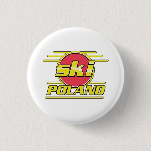 Badge Rond 2,50 Cm Logo Ski Pologne 80 (Devant)