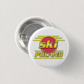 Badge Rond 2,50 Cm Logo Ski Pologne 80 (Devant & derrière)