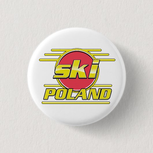 Badge Rond 2,50 Cm Logo Ski Pologne 80s (Devant)