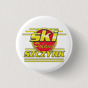 Badge Rond 2,50 Cm Logo Ski Szczyrk Pologne 80