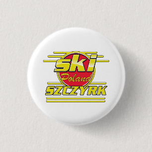 Badge Rond 2,50 Cm Logo Ski Szczyrk Pologne 80s