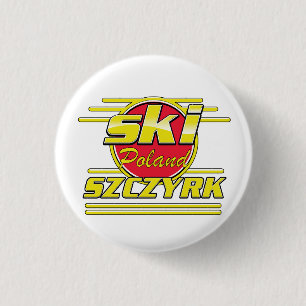 Badge Rond 2,50 Cm Logo Ski Szczyrk Pologne 80s
