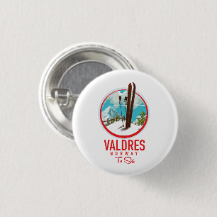 Badge Rond 2,50 Cm logo Valdres Norvège Ski