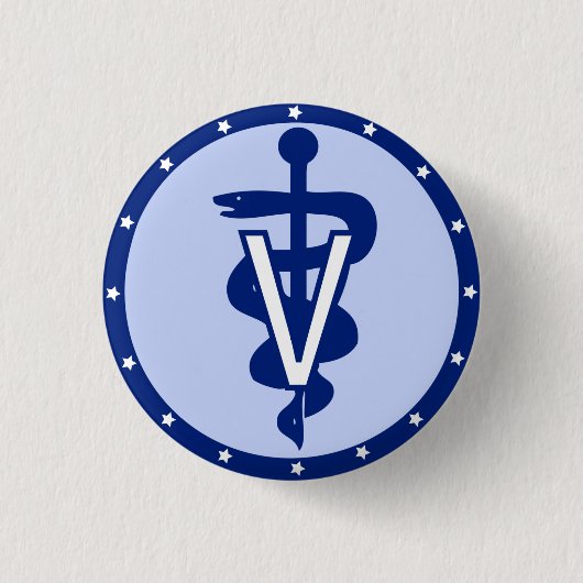 Badge Rond 2,50 Cm logo vétérinaire 2 (Devant)