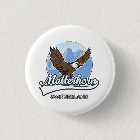 Badge Rond 2,50 Cm Logo voyage Matterhorn Suisse (Devant)