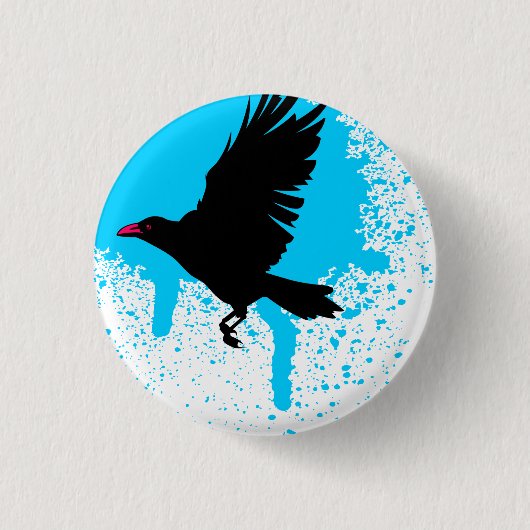 Badge Rond 2,50 Cm L'oiseau a piloté le bouton (Devant)
