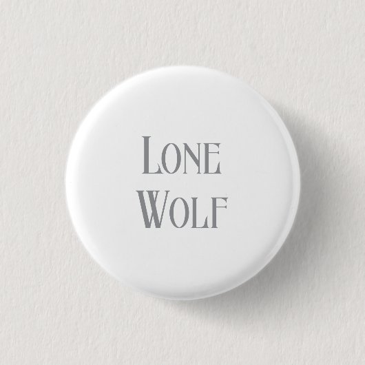 Badge Rond 2,50 Cm Lone Wolf Male Sigma Modern Minimalist (Devant)