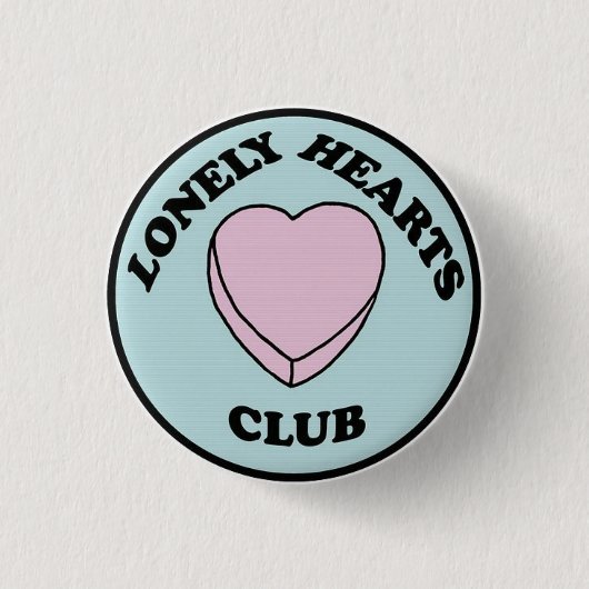 Badge Rond 2,50 Cm Lonely hearts club pin (Devant)