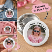 Look Who's 21 Custom Childhood Photo Birthday