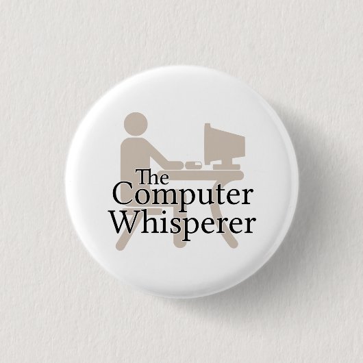 Badge Rond 2,50 Cm L'ordinateur Whisperer (Devant)