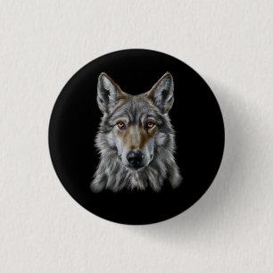 Badge Rond 2,50 Cm Loup
