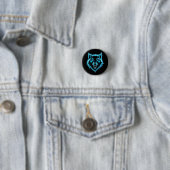 Badge Rond 2,50 Cm Loup Néon (En situation)