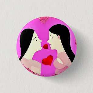 Badge Rond 2,50 Cm Love 3 Cm Round Badge