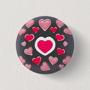 Badge Rond 2,50 Cm Love 3 Cm Round Badge