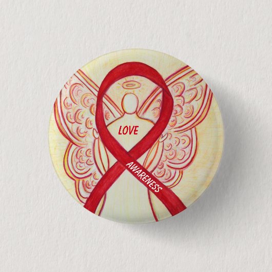 Badge Rond 2,50 Cm Love Angel Sensibilisation Pins de ruban (Devant)