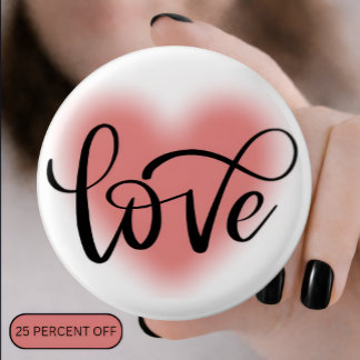 Badge Rond 2,50 Cm Love🖤 Gift — Valentine's Day Pin Button