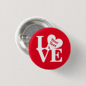 Badge Rond 2,50 Cm Love L. ❤️.V.E. coeur [pas seulement pour Valentin (Devant & derrière)