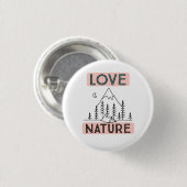 Badge Rond 2,50 Cm Love Nature (Devant & derrière)