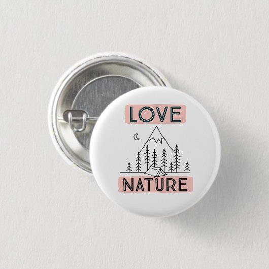 Badge Rond 2,50 Cm Love Nature (Devant & derrière)