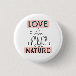 Badge Rond 2,50 Cm Love Nature